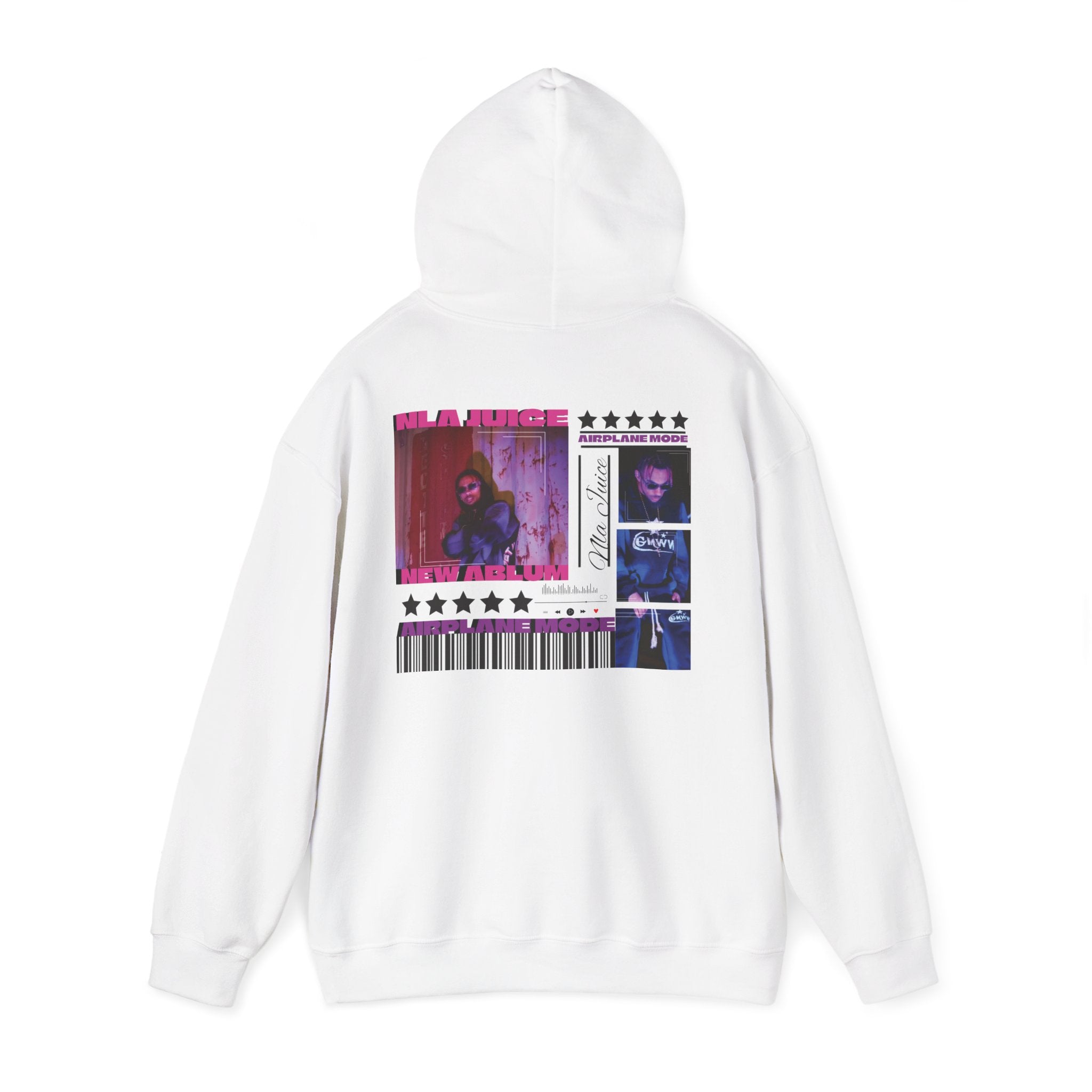 NLA Juice Album Collage Hoodie | Graphic Back Print