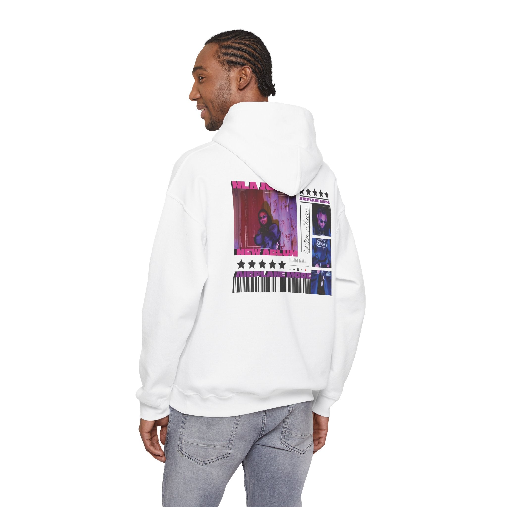 NLA Juice Album Collage Hoodie | Graphic Back Print